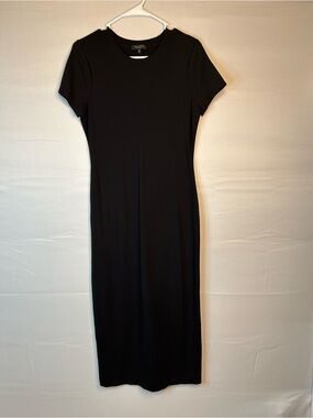 Rag & Bone Women’s Size Medium Short Sleeve Maxi Dress Black Minimalism 107